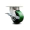 Service Caster 4 Inch Kingpinless Green Poly on Steel Wheel Swivel Caster with Brake SCC SCC-KP30S420-PUR-GB-SLB - alternate 1